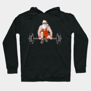 Christmas Santa Gains Gym Funny Workout product Hoodie